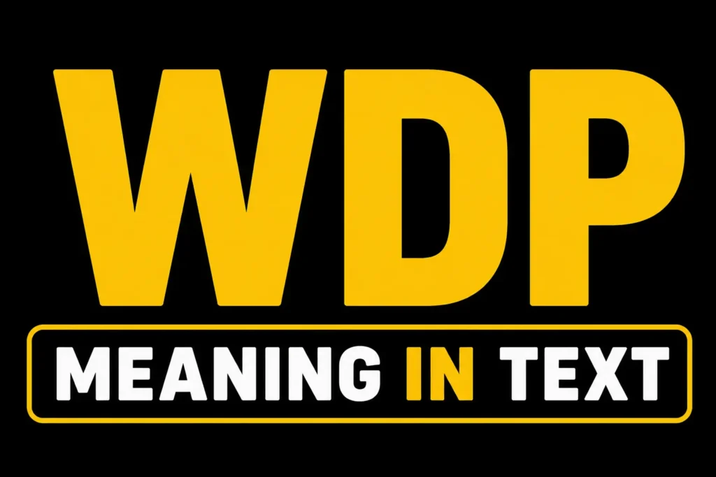 WDP Meaning in Text