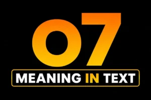 O7 Meaning in Text