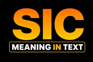 SIC Meaning in Text