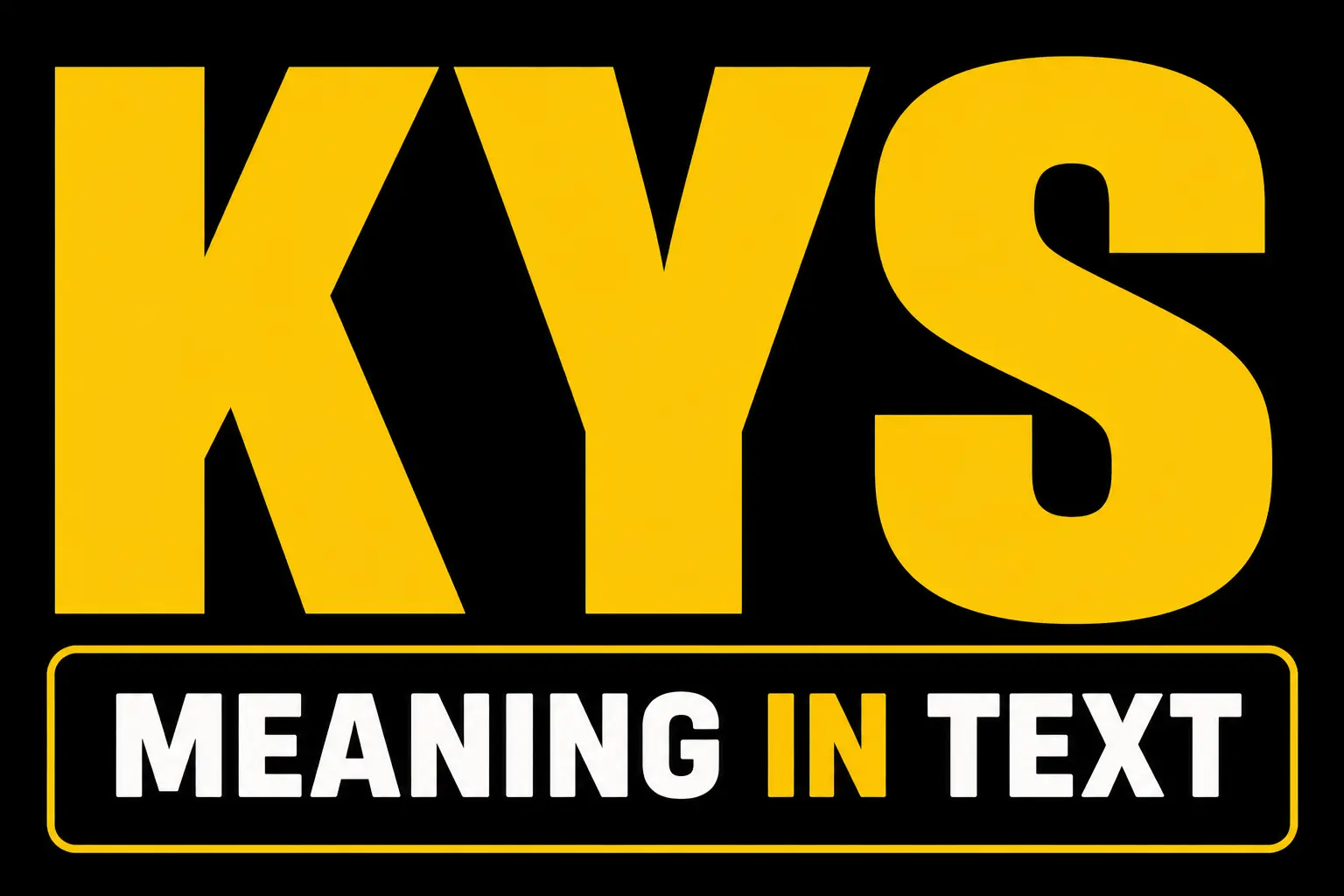 KYS Meaning in Text