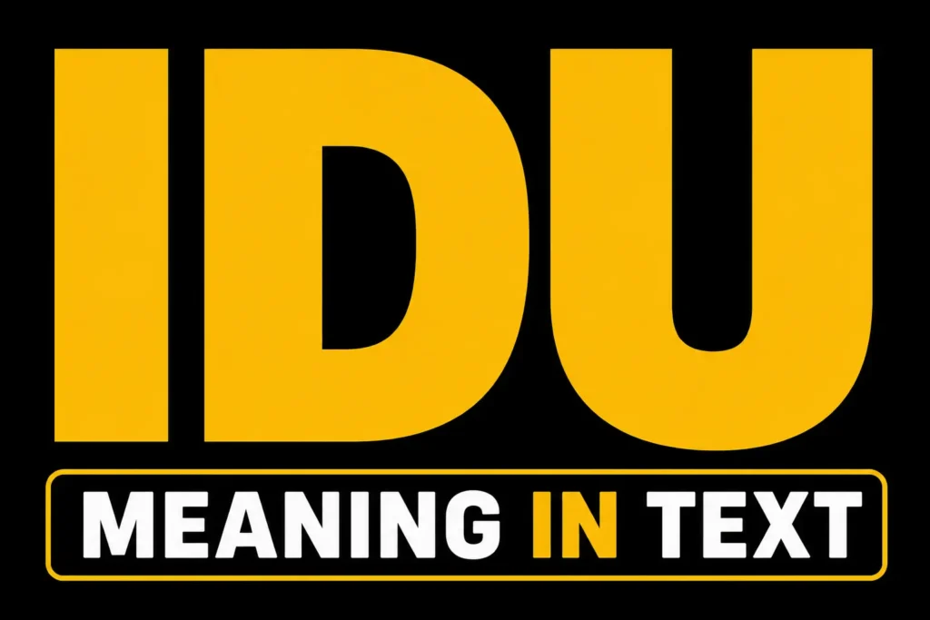 IDU Meaning in Text