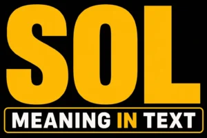 Sol Meaning in Text