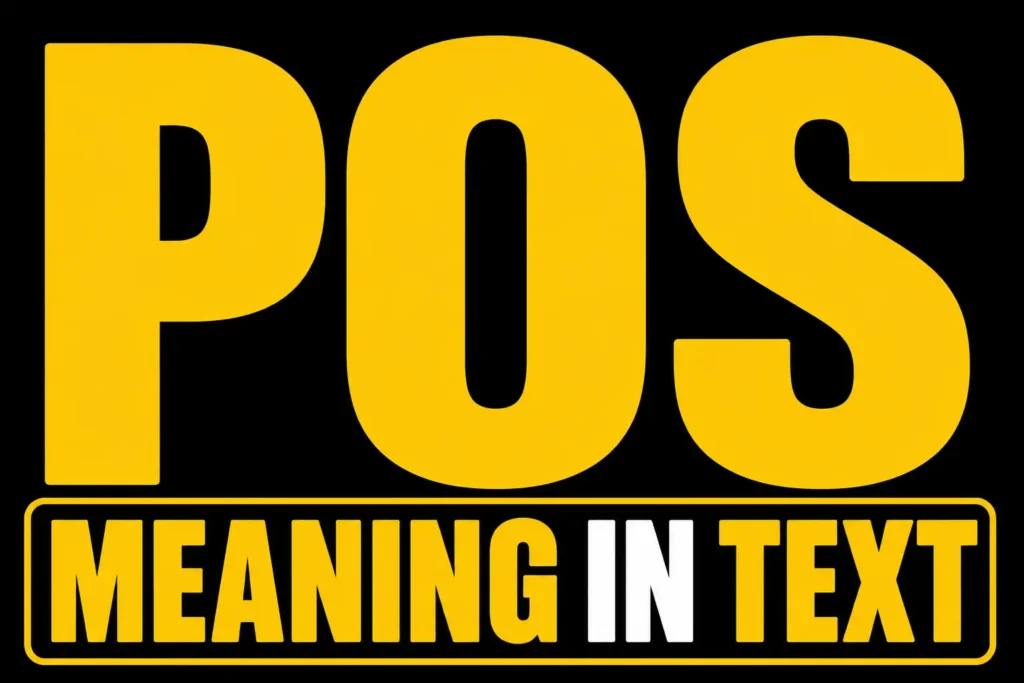 POS Meaning in Text
