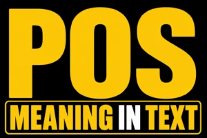 POS Meaning in Text