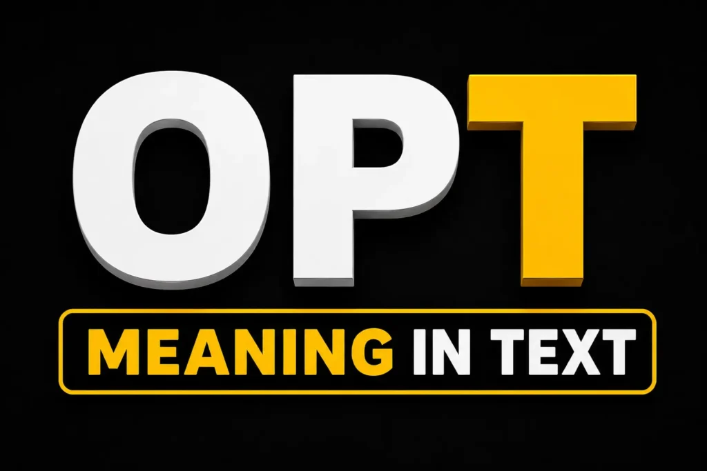 OPT Meaning in Text