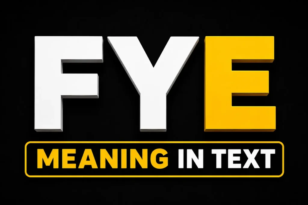 FYE Meaning in Text