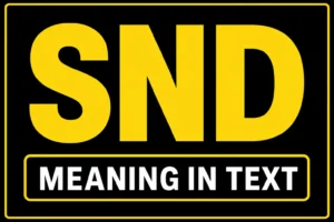 SND Meaning in Text