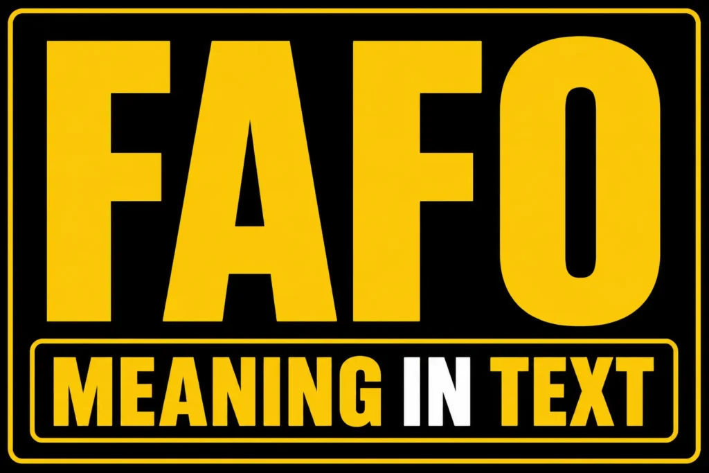 FAFO Meaning in Text