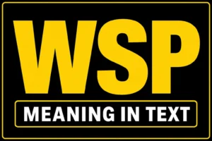 WSP Meaning in Text