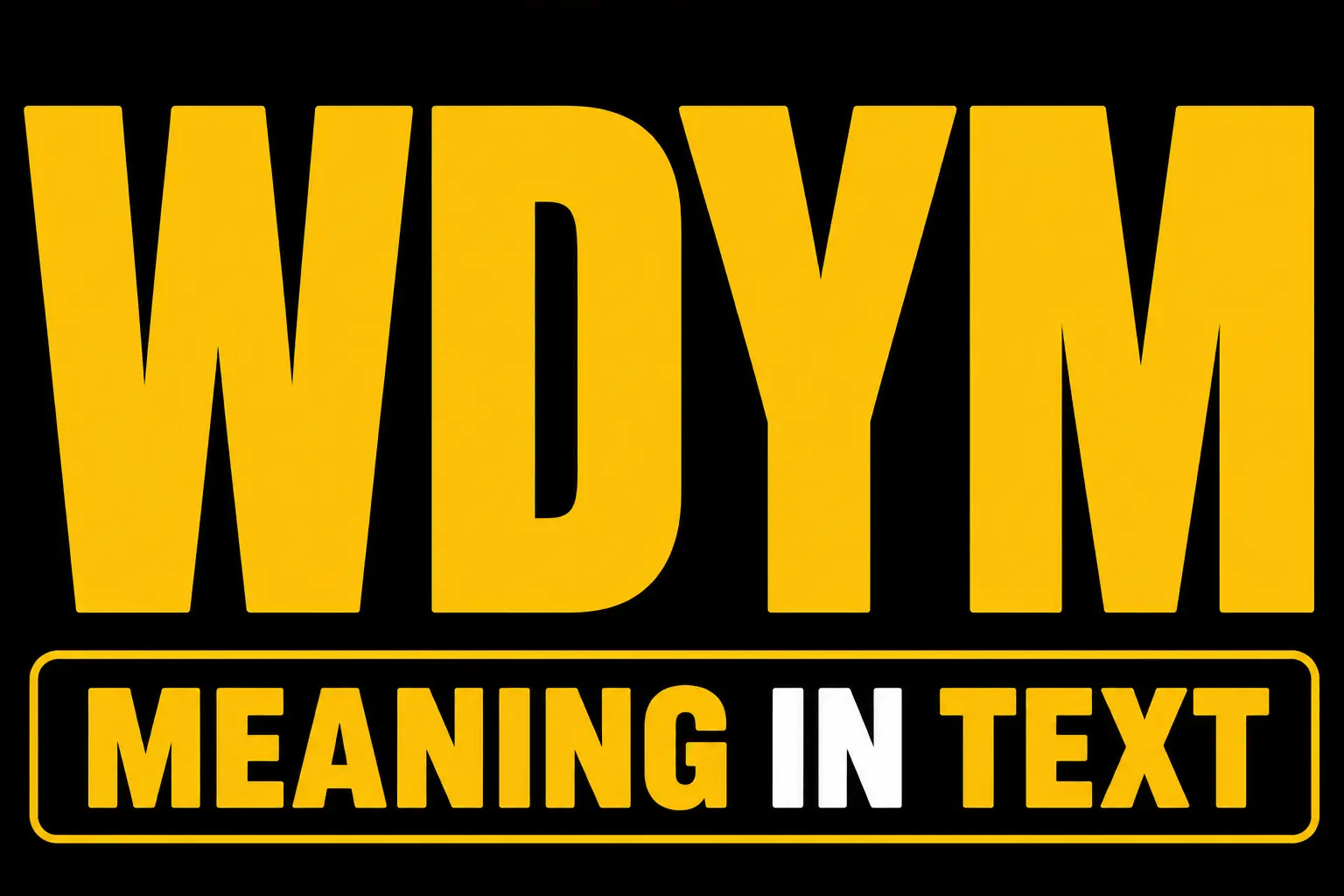 WDYM Meaning in Text