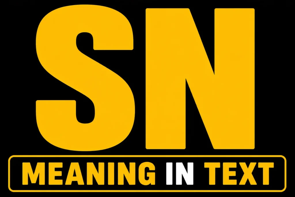 SN Meaning In Text