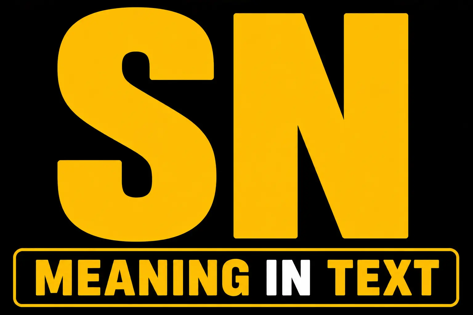 SN Meaning In Text