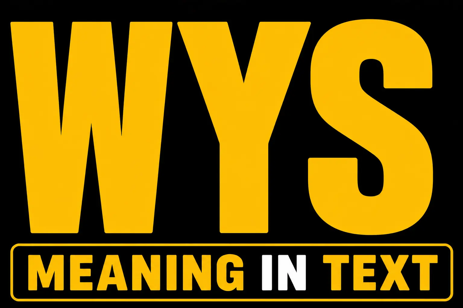 WYS Meaning in Text