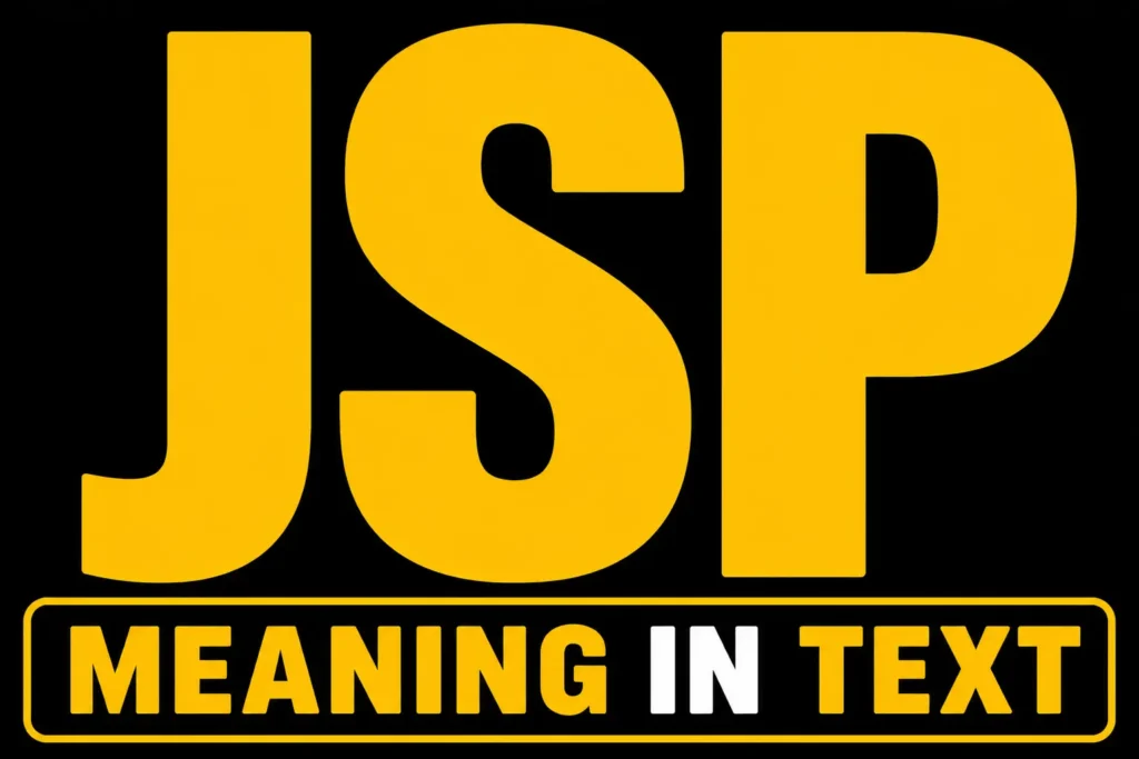 JSP Meaning in Text