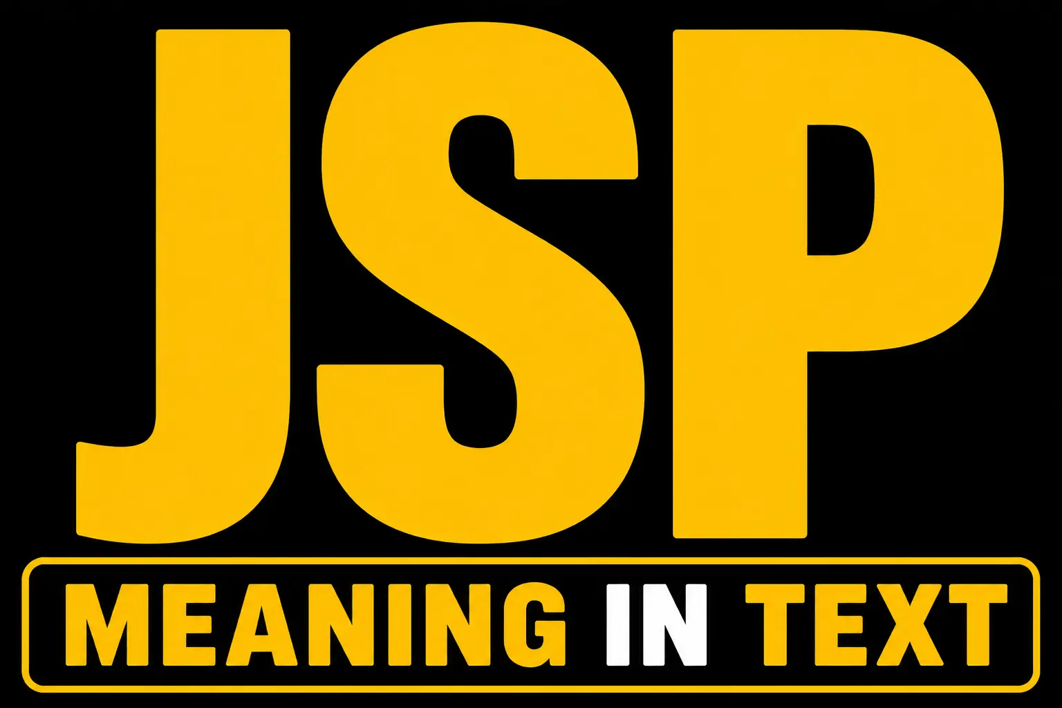 JSP Meaning in Text