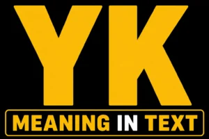 YK Meaning In Text