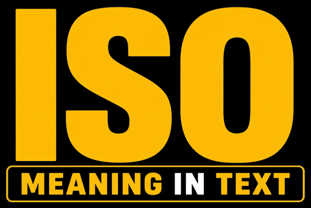 ISO Meaning in Text
