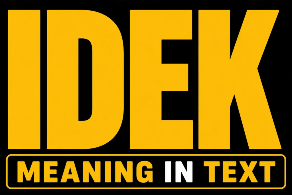 IDEK Meaning in Text