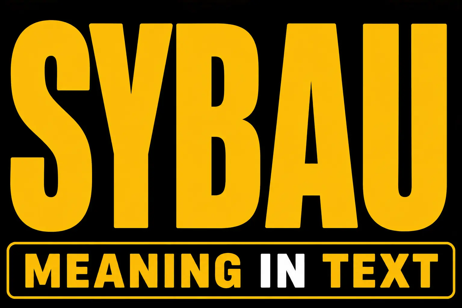 SYBAU Meaning in Text