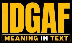 IDGAF Meaning in Text