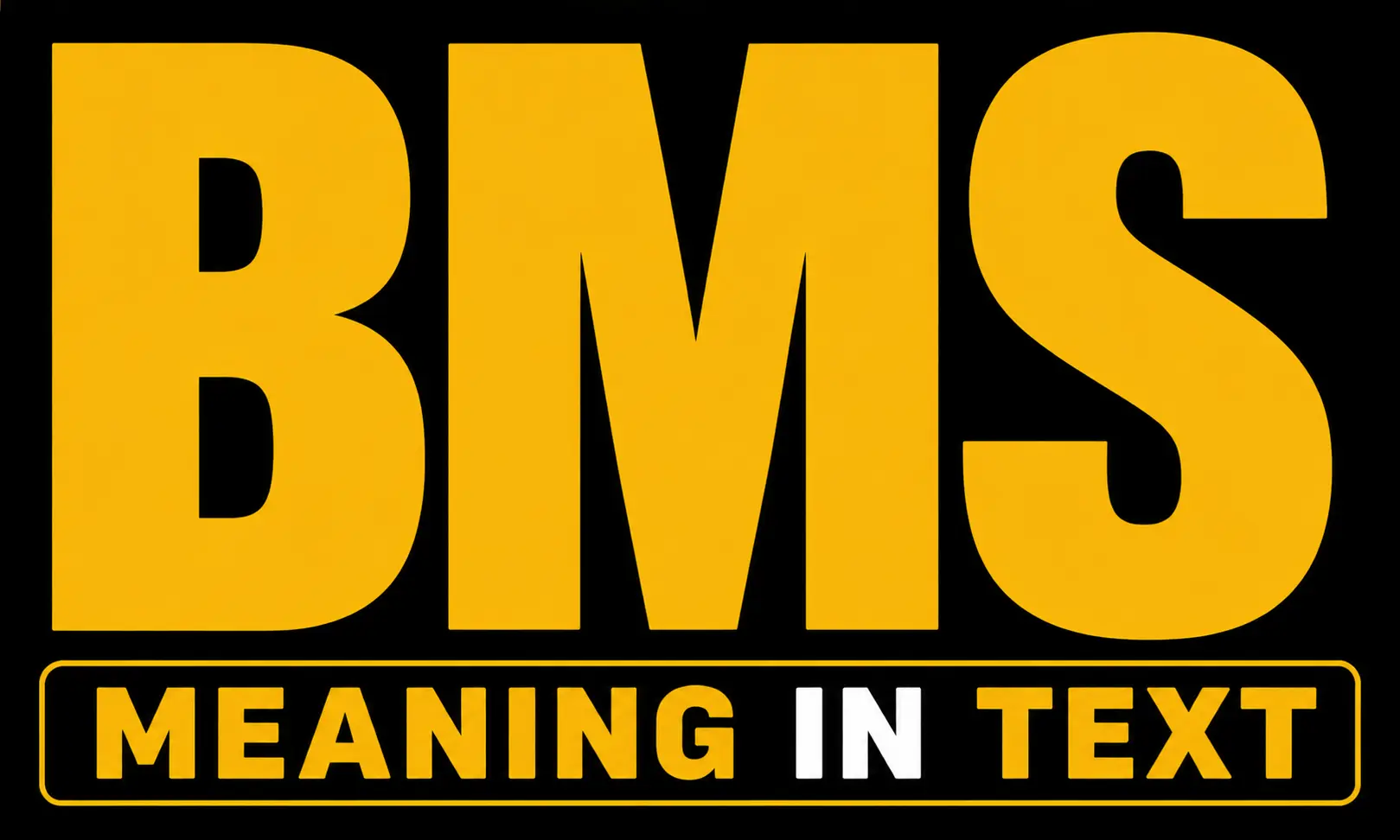 BMS Meaning in Text
