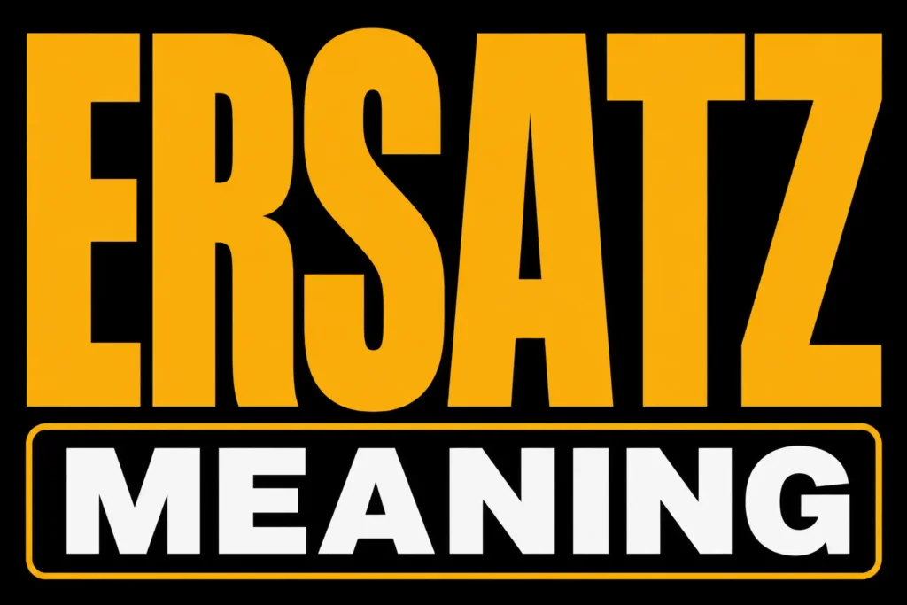 Ersatz Meaning