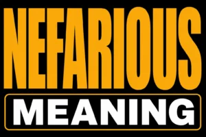 Nefarious Meaning