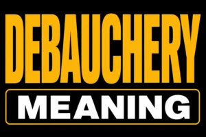 Debauchery Meaning