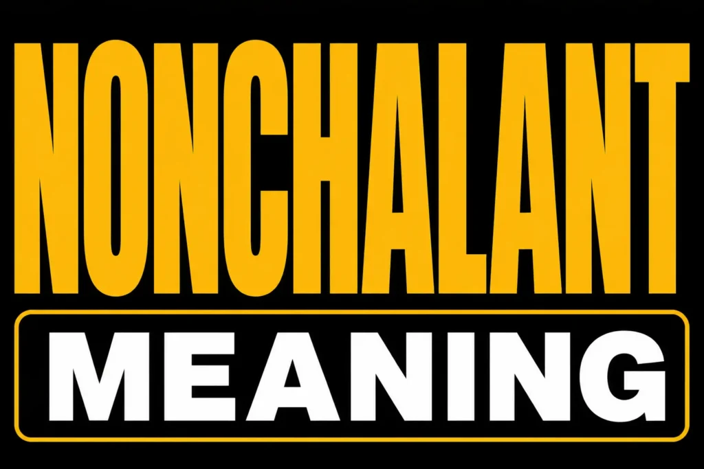 Nonchalant Meaning