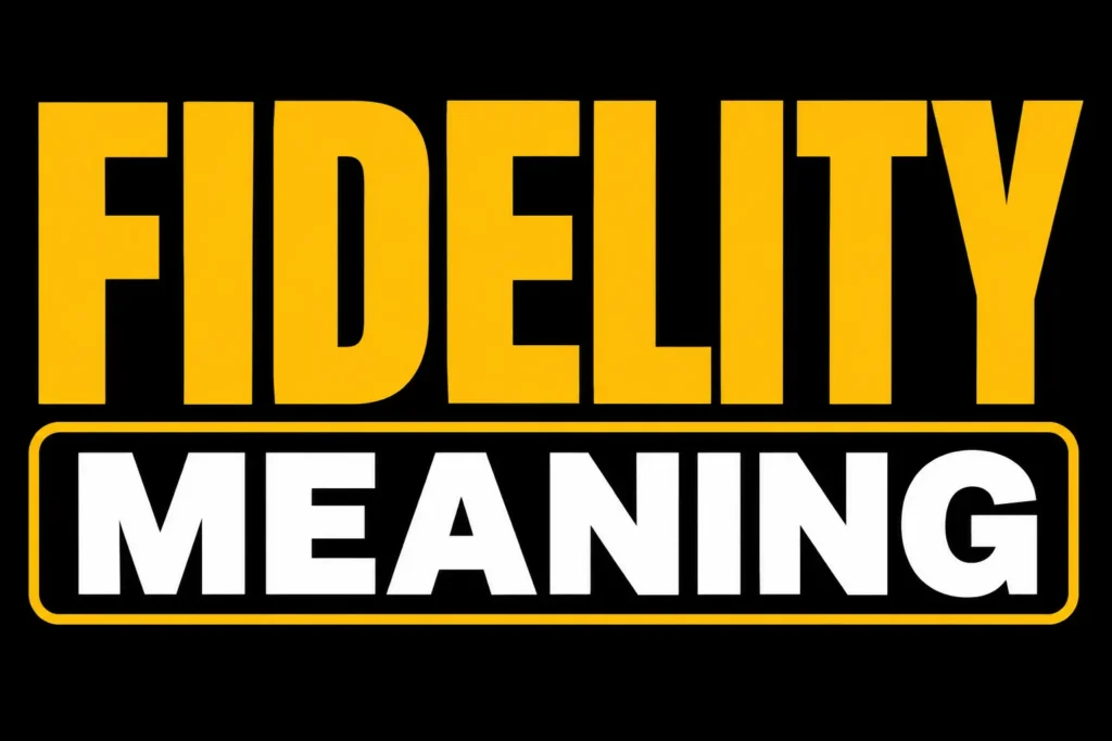 Fidelity Meaning