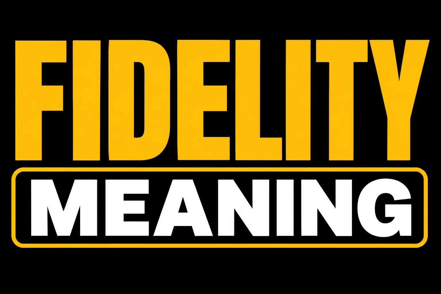 Fidelity Meaning