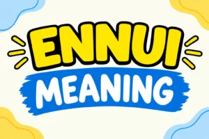 Ennui Meaning
